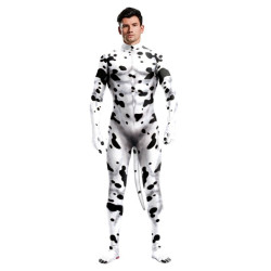 CosplayDogs Combinaison Cosplay Chien Dalmatien Noir-Blanc